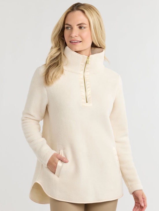 Dudley Stephens Tops - Dudley Stephens Laurel Pullover Sherpa Fleece in Cream, Size Small